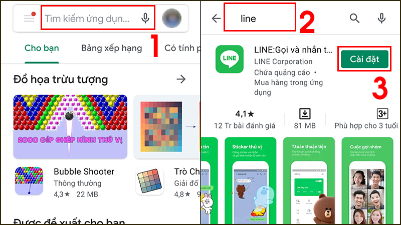 Cài đặt lại ứng dụng LINE