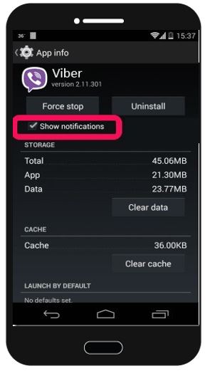 Lỗi viber không hiển thị thông báo?