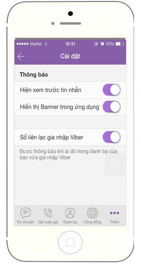 Lỗi viber không hiển thị thông báo?