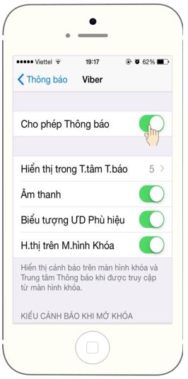 Lỗi viber không hiển thị thông báo?