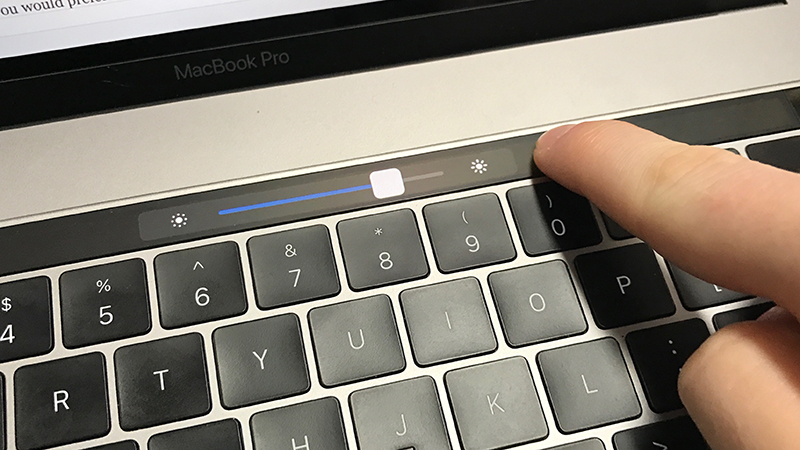 Điều chỉnh độ sáng đèn bàn phím trên Touch Bar