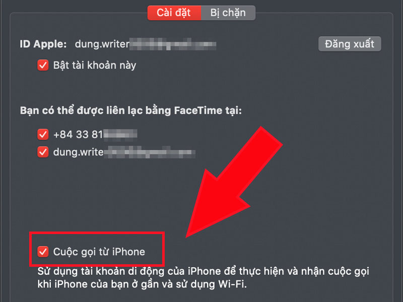 Cách bật, tắt đồng bộ cuộc gọi trên iPhone và các thiết bị Apple khác
