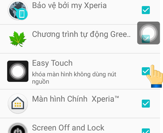 Trong mục Quản trị viên thiết bị bạn sẽ thấy ứng dụng bạn đang muốn gỡ đã được đánh dấu màu xanh, bạn chọn vào ứng dụng này