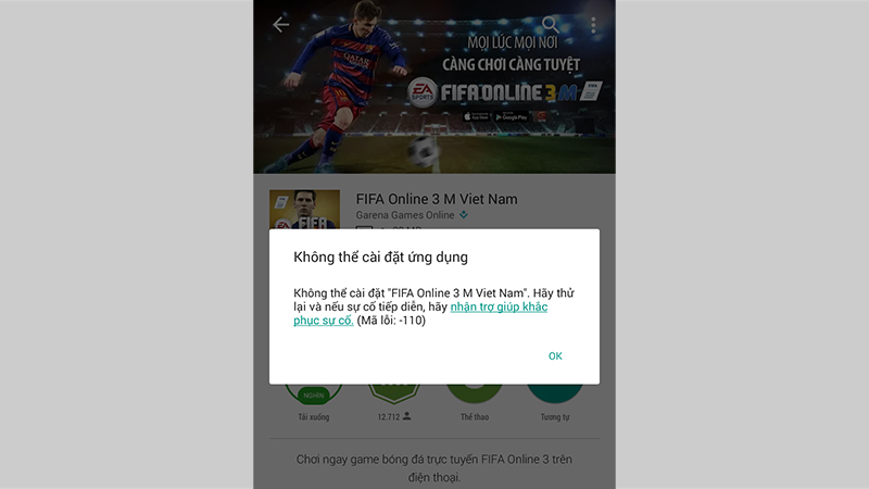 Lỗi 110 trên Android