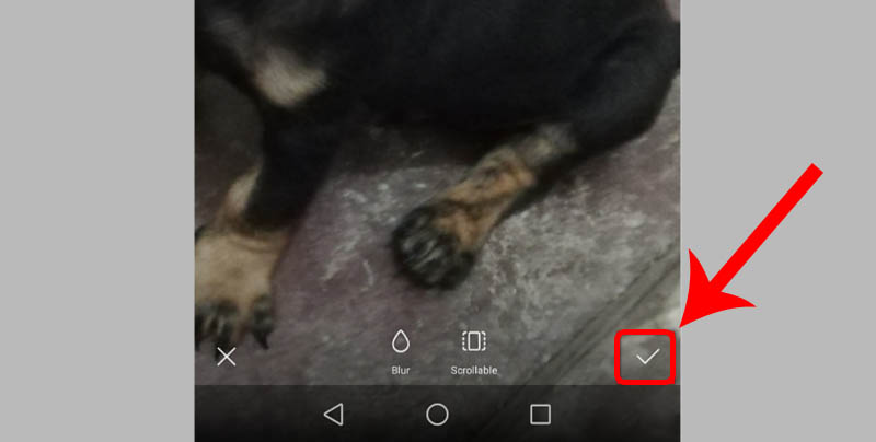 Nhấn dấu tick để hoàn tất