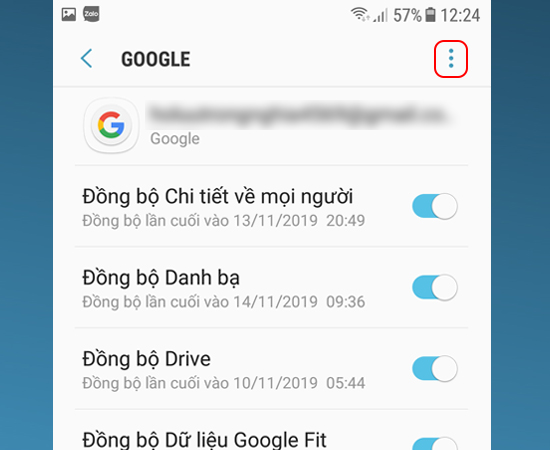 Bước 5: Tiếp theo bạn chọn vào biểu tượng dấu 3 chấm.