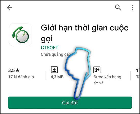 - Bước 1: Cài đặt Giới hạn thời gian cuộc gọi.