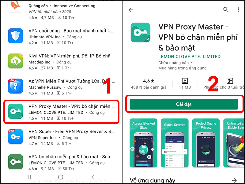 Cài đặt VPN