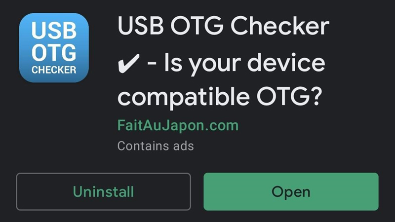 Ứng dụng USB OTG CHECKER 