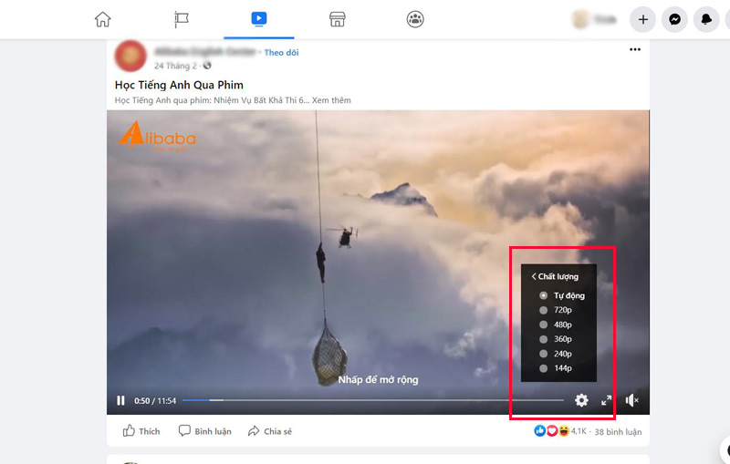 Video gốc có chất lượng kém