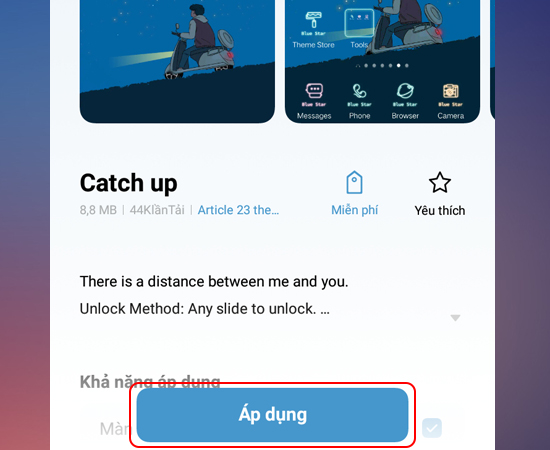 Bước 4. Cuối cùng bạn chọn Áp dụng để thiết lập chủ đề.