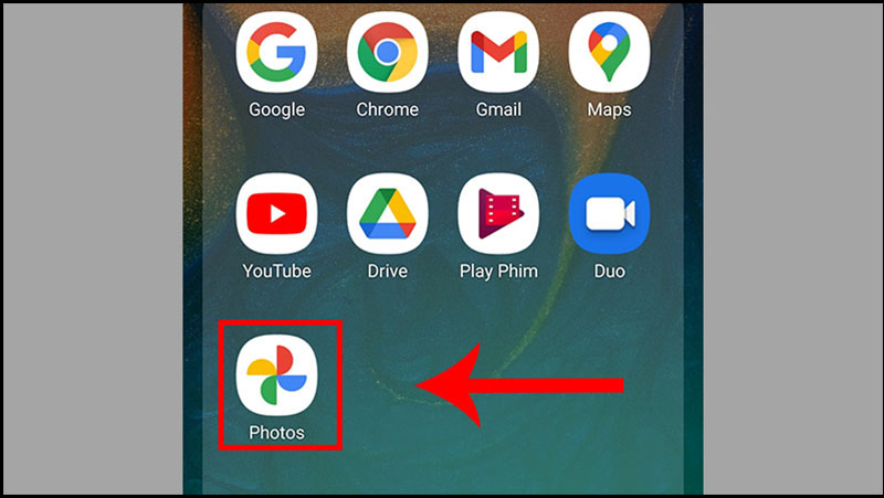 Mở ứng dụng Google Photos