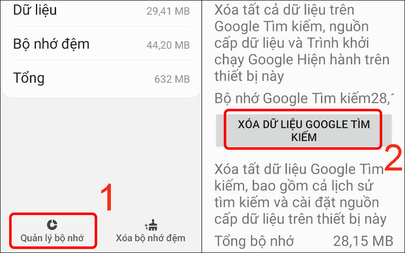 Chọn mục Ứng dụng rồi chọn ứng dụng Google