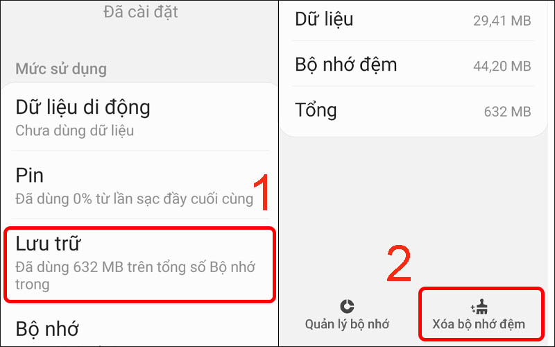 Chọn mục Ứng dụng rồi chọn ứng dụng Google