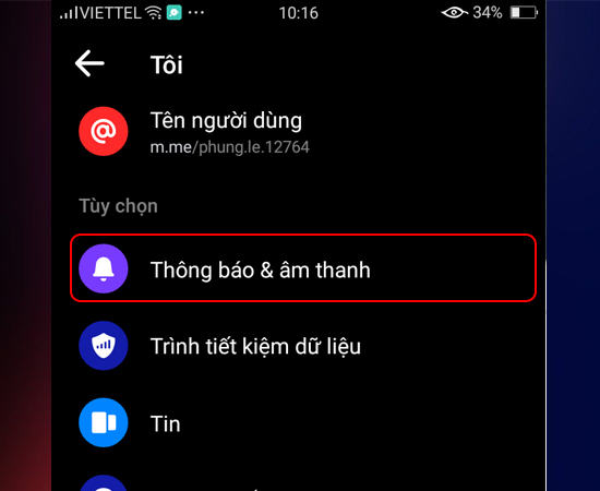 Bước 3: Sau đó bạn chọn thông báo & Âm thanh.