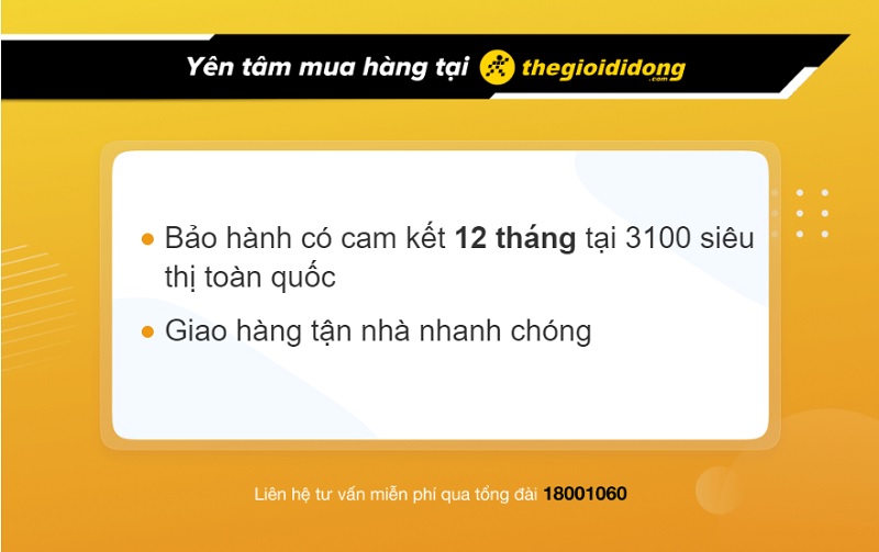 Chính sách bảo hành tại TGDĐ