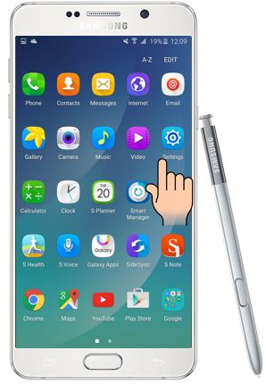 cài đặt trên galaxy note 5 