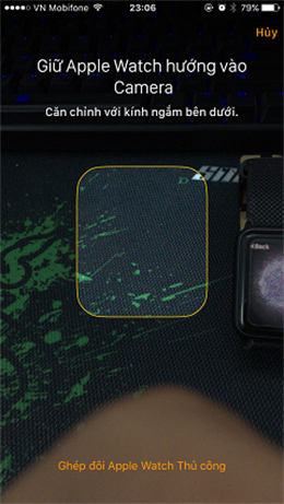 Di chuyển h&igrave;nh vu&ocirc;ng v&agrave;o mặt đồng hồ Apple Watch