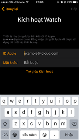 M&aacute;y y&ecirc;u cầu nhập t&agrave;i khoản mật khẩu ID Apple