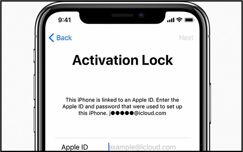 Trạng thái Activation Lock trên iPhone