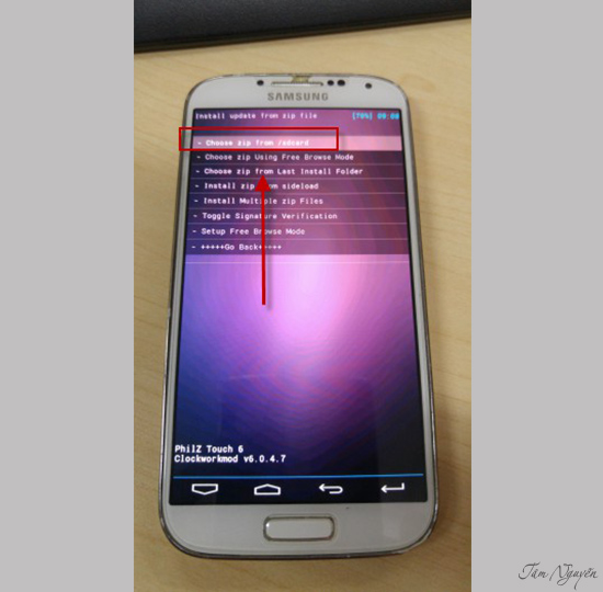 Choose zip from sdcard