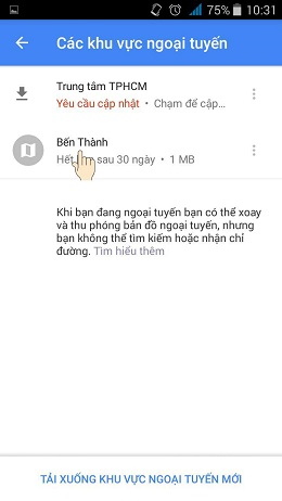 Chọn bản đồ cần mở
