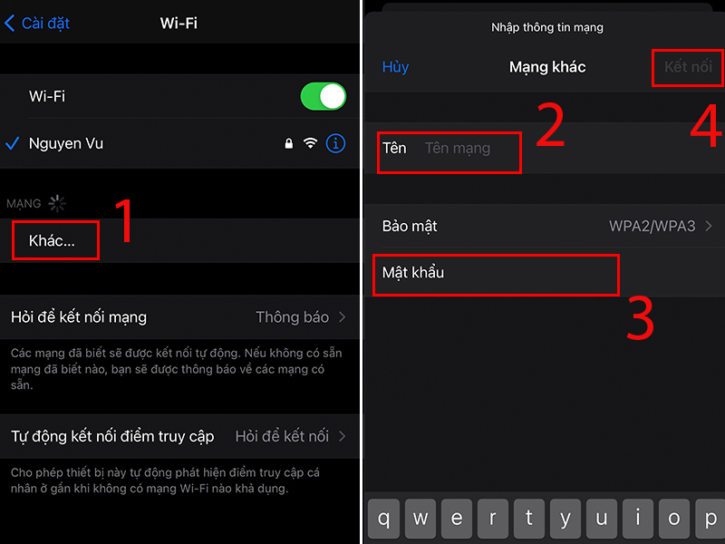 Cách thêm WiFi ẩn trên iPhone cũng tương tự như Android vô cùng đơn giản
