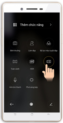 Chọn chế độ chụp ảnh GIF