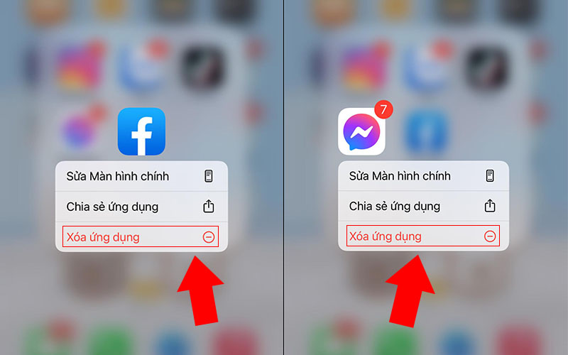 Xoá Facebook và Messenger