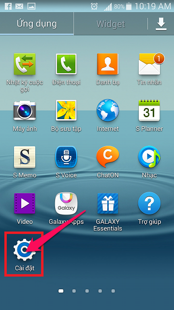 Bạn vào Cài đặt 