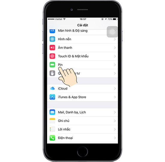 Bạn chọn tiếp vào mục "Pin".