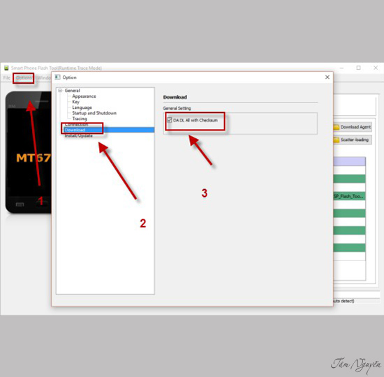 chọn DA DL All with checksum