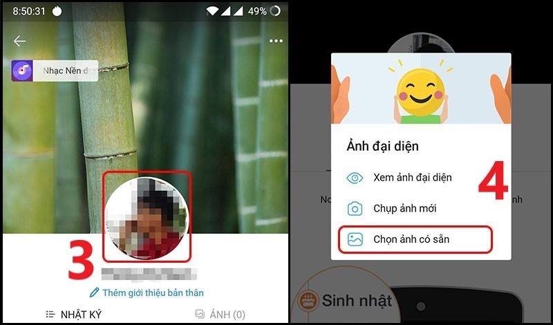 Hướng dẫn cách xóa, thay đổi ảnh đại diện, ảnh bìa trên Zalo
