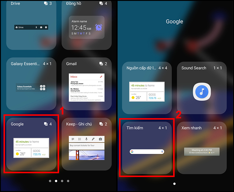 Chọn công cụ Google để tìm Thanh Google