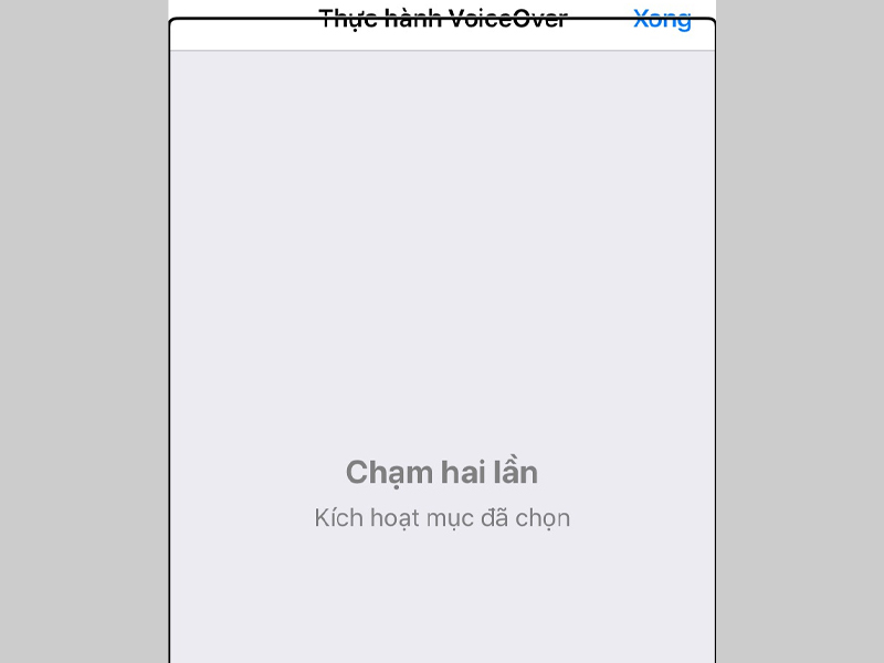 Thực hành cử chỉ VoiceOver