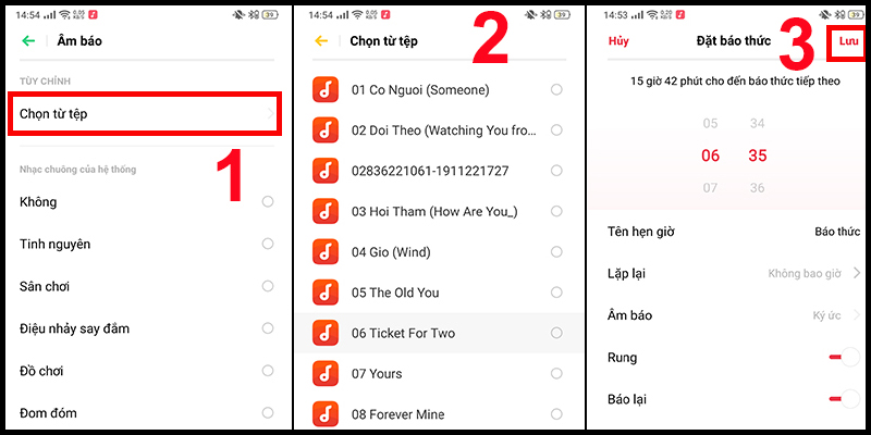 Bấm vào nút Choose from File