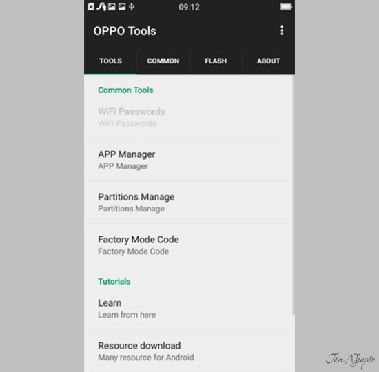ta bật vào Oppo tool