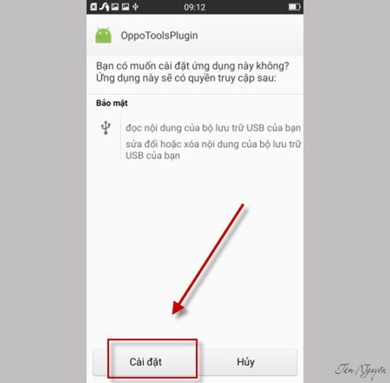 Chọn tiếp cài đặt OppoToolsPlugin