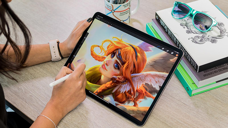 Bạn cũng có thể sử dụng kèm với Apple Pencil để chỉnh sửa hình ảnh trên iPad