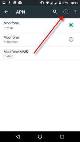 Chọn Biểu tượng dấu + để tạo mới