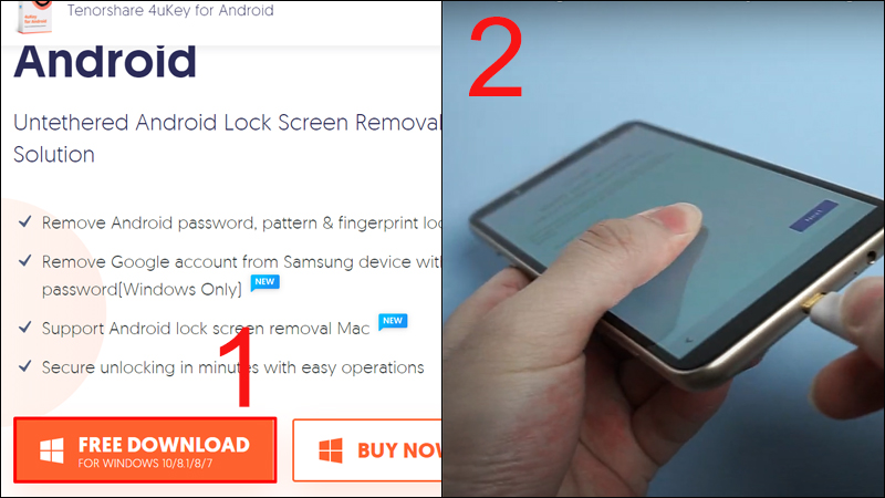 Tải Tenorshare và kết nối di động với laptop