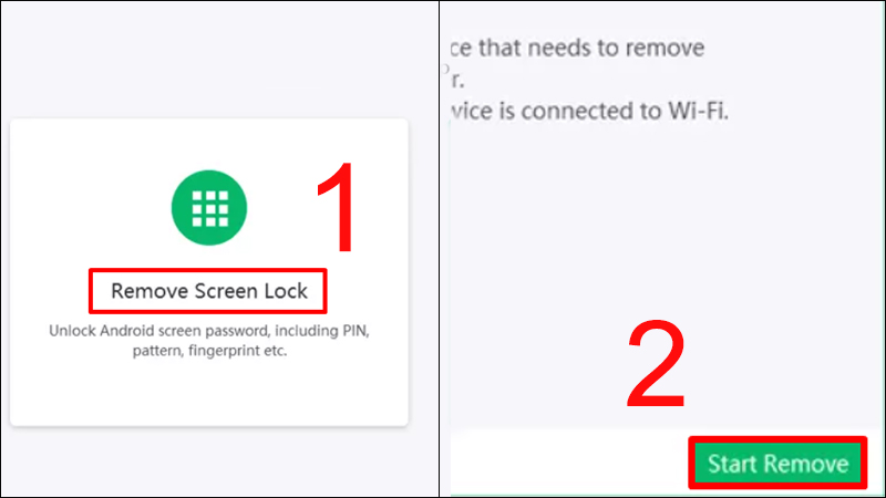Bắt đầu quá trình xóa khóa