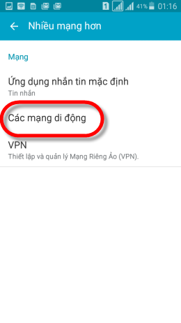 Chọn C&aacute;c Mạng Di Động