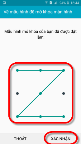 Vẽ lại mẫu hình một lần nữa sau đó chọn Xác nhận 