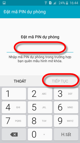 Chọn 1 mã Pin dự phòng rồi chọn Tiếp Tục