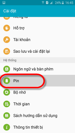 Chọn Pin