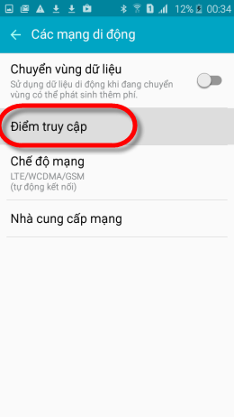 Chọn Điểm Truy Cập