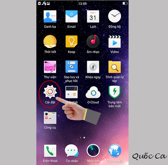 Xem thông tin bộ nhớ điện thoại Oppo Neo 7