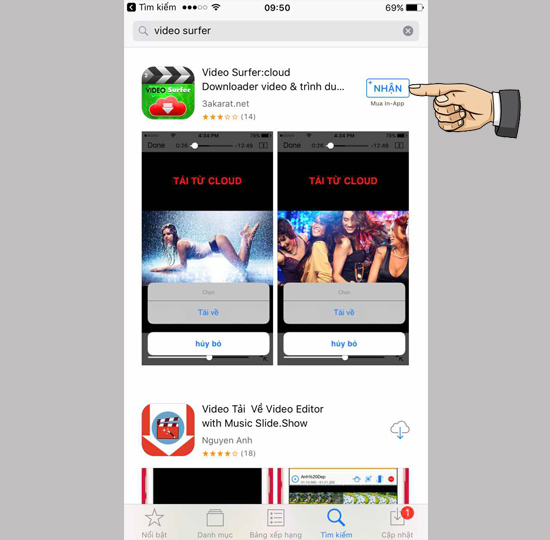 Ứng dụng tải video cho iPhone