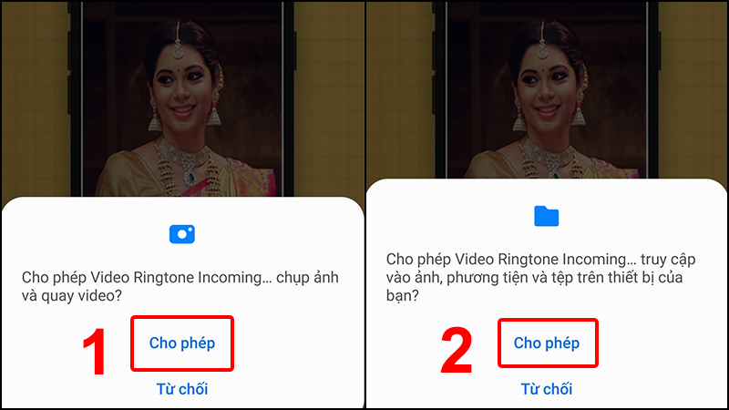 Cho phép các quyền truy cập vào ứng dụng